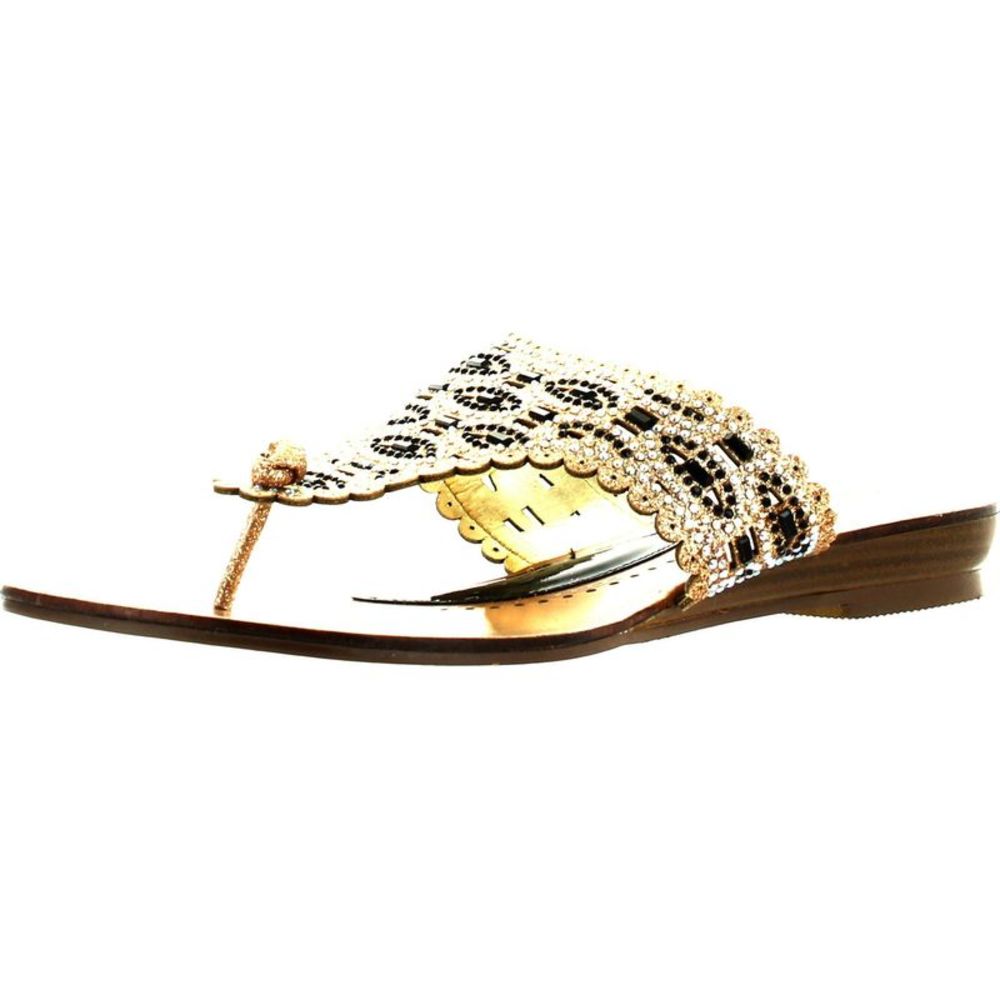 Extreme Sima Black/Gold Womens sandals 5 NEW